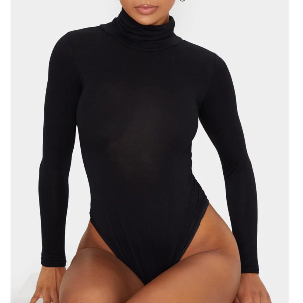 PrettyLittleThing Roll Neck Long Sleeve Bodysuit